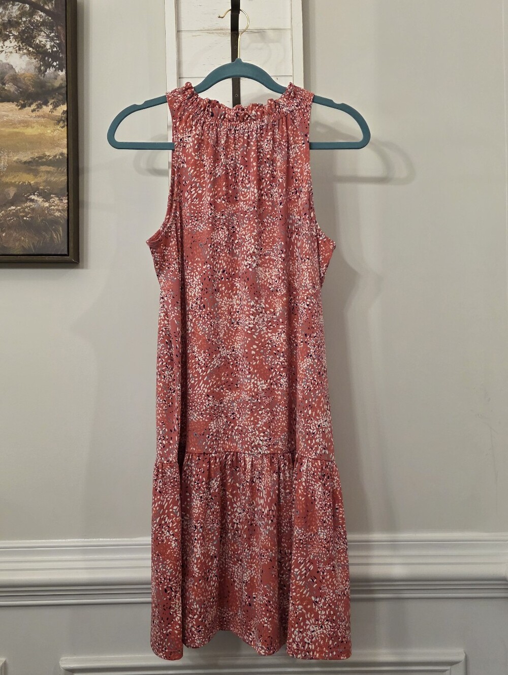 Banana Republic Pink Halter Sleeveless Drop Waist Dress Size Medium